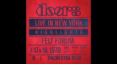 01/17/70 Live In New York (Highlights): Felt Forum, New York, NY 