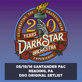 05/19/16 Santander PAC DSO Setlist, Reading, PA 