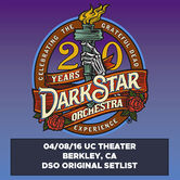 04/08/16 UC Theater DSO Setlist, Berkley, CA 