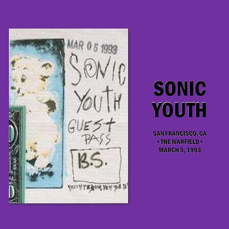 03/05/93 The Warfield, San Francisco, CA  