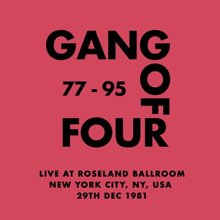12/29/81 Live at Roseland Ballroom, New York, NY 