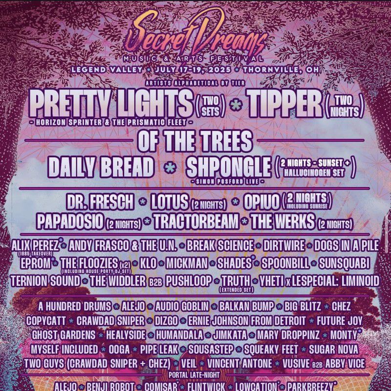 07/17/25 Secret Dreams Music and Arts Festival, Thornville, OH 