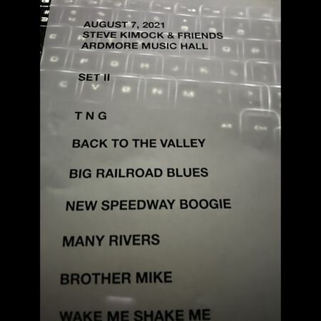 08/07/21 Ardmore Music Hall, Ardmore, PA 
