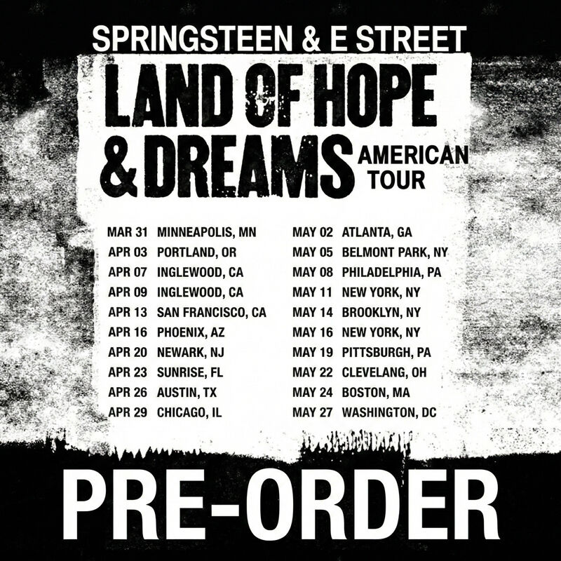 Bruce Springsteen 2026 US Tour