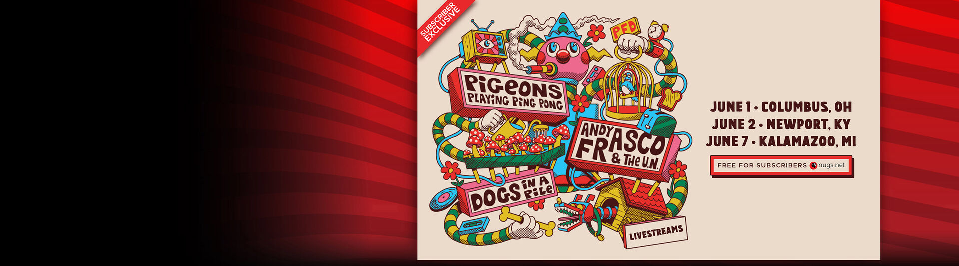 Pigeons Playing Ping Pong / Dogs in a Pile / Andy Frasco