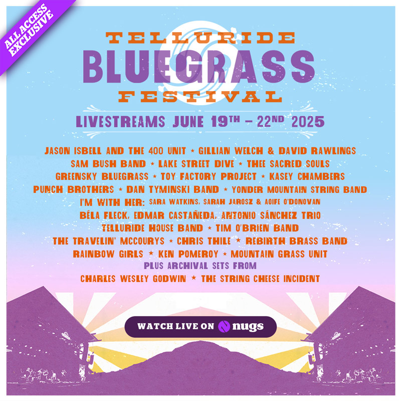 Telluride Bluegrass Festival Live Concert Setlist at Telluride